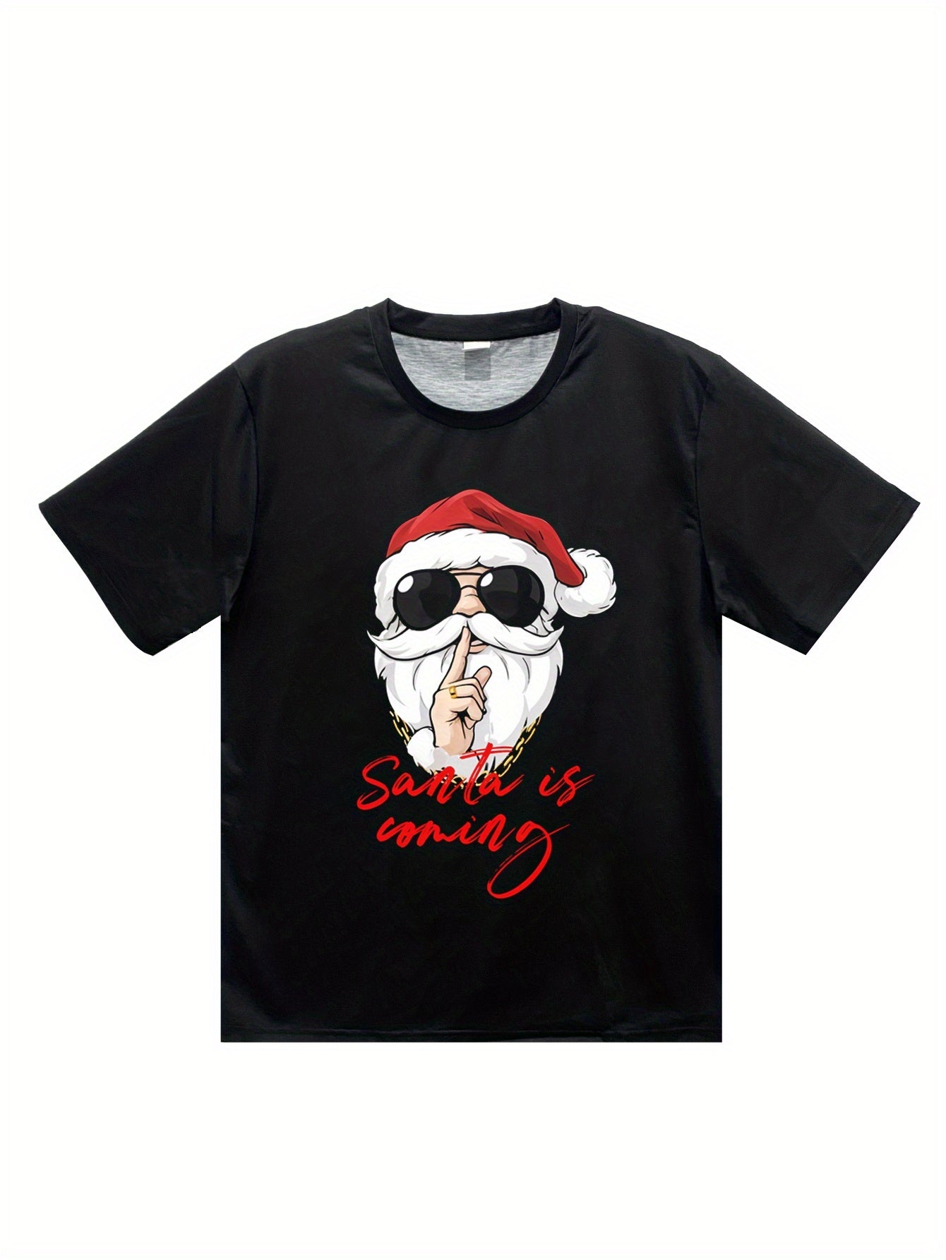 “Men’s Santa Claus 3D Printed Christmas T‑Shirt – Casual Holiday Tee”