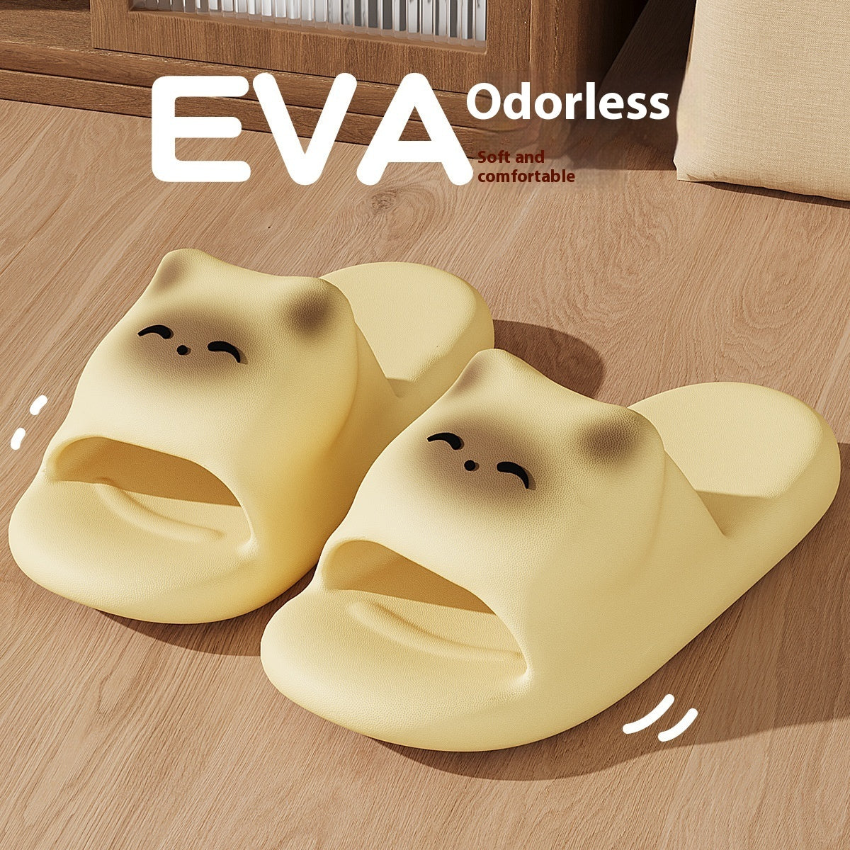Cartoon Cat Slippers – Non‑Slip Indoor/Outdoor Home Shoes