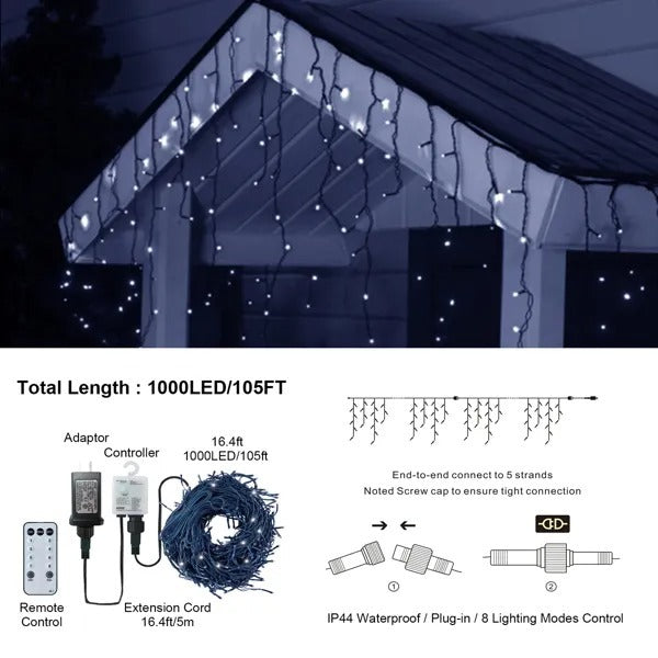 ✨ Super Bright Christmas LED Fairy Lights – 8 Modes, Timer & Waterproof