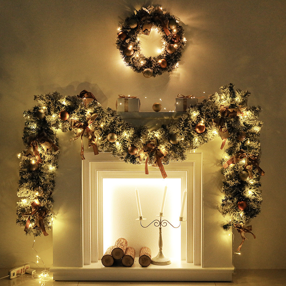 60cm Christmas Wreath With Glitter Balls & LED Lights – Festive Holiday Decor