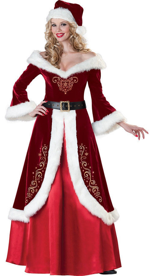 “Santa Couple Costume – Christmas Dress & Outfit Set for Men and Women”