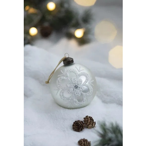 D3.9 Glass Christmas Ball Ornaments – Set of 6 Decorative Hanging Holiday Balls