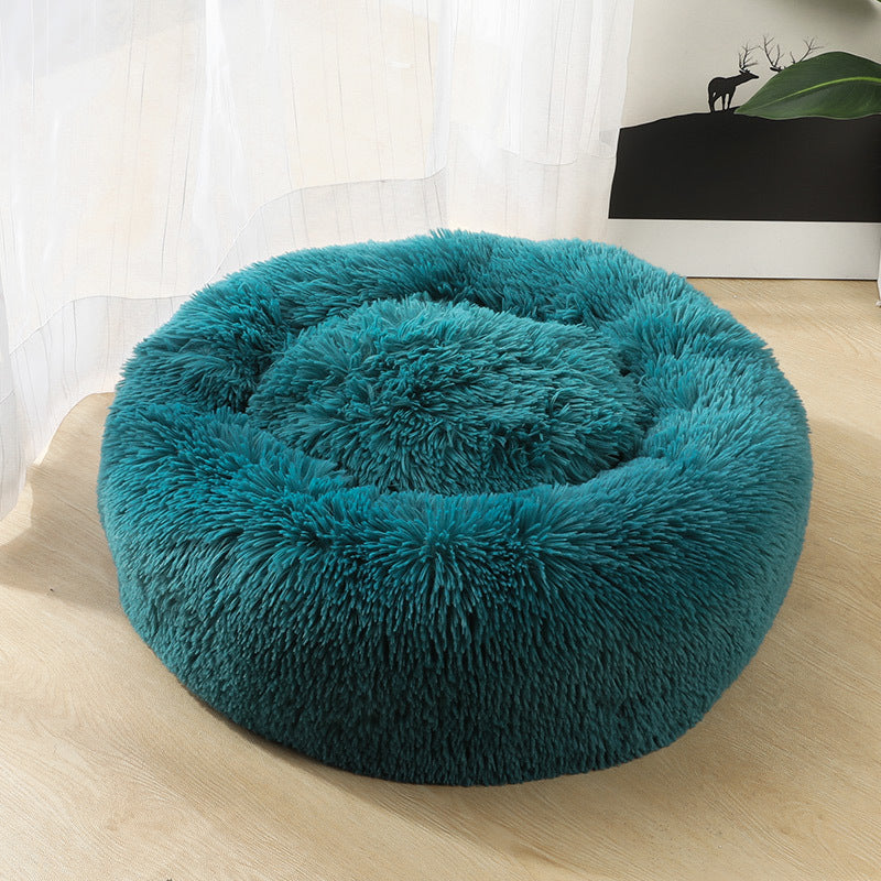 Small Dog & Cat Bed – Round Plush Puppy Nest, Soft Kennel Mat