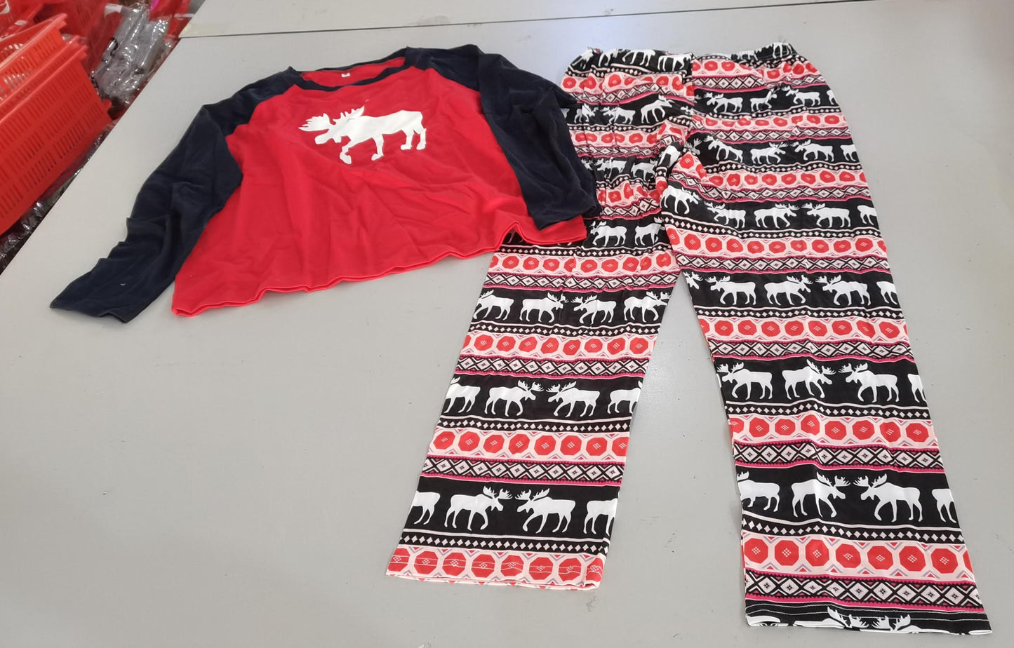 “Matching Family Christmas Pajamas – Festive Moose Print Holiday PJs for Parents, Kids & Baby”