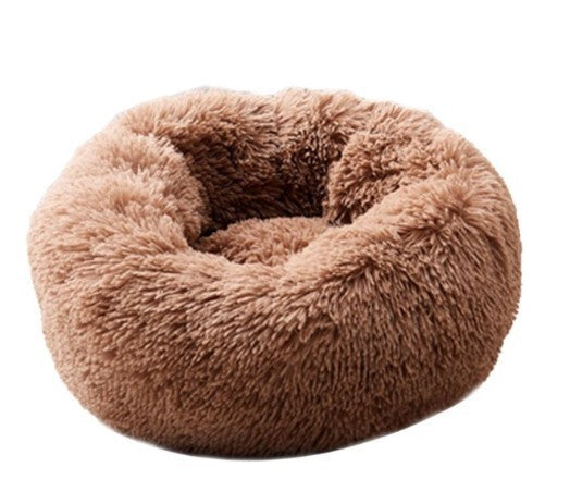 Small Dog & Cat Bed – Round Plush Puppy Nest, Soft Kennel Mat