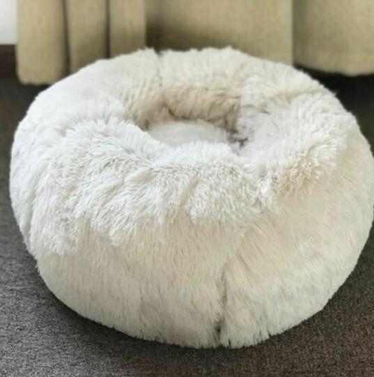 Small Dog & Cat Bed – Round Plush Puppy Nest, Soft Kennel Mat