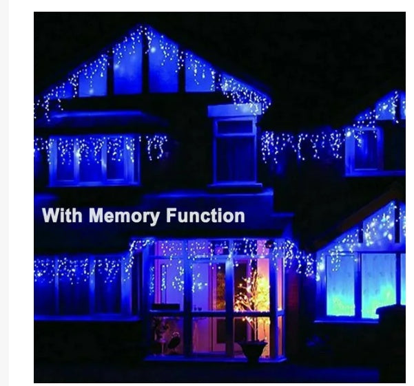 Curtain Icicle Lights – Wedding Party LED Fairy Christmas Indoor/Outdoor | Ships from US