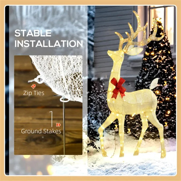 3‑Piece Inflatable Deer Family – Lighted Outdoor Christmas Decoration