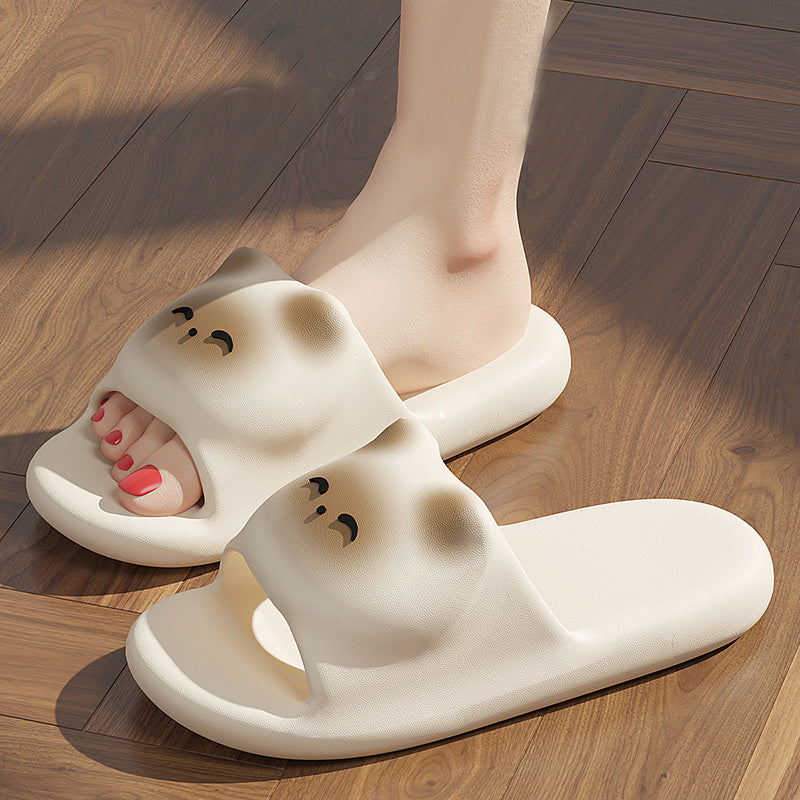 Cartoon Cat Slippers – Non‑Slip Indoor/Outdoor Home Shoes