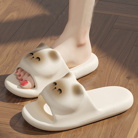 Cartoon Cat Slippers – Non‑Slip Indoor/Outdoor Home Shoes