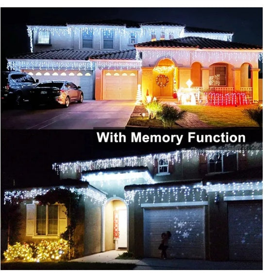 Curtain Icicle Lights Wedding Party LED Fairy Christmas Indoor Outdoor