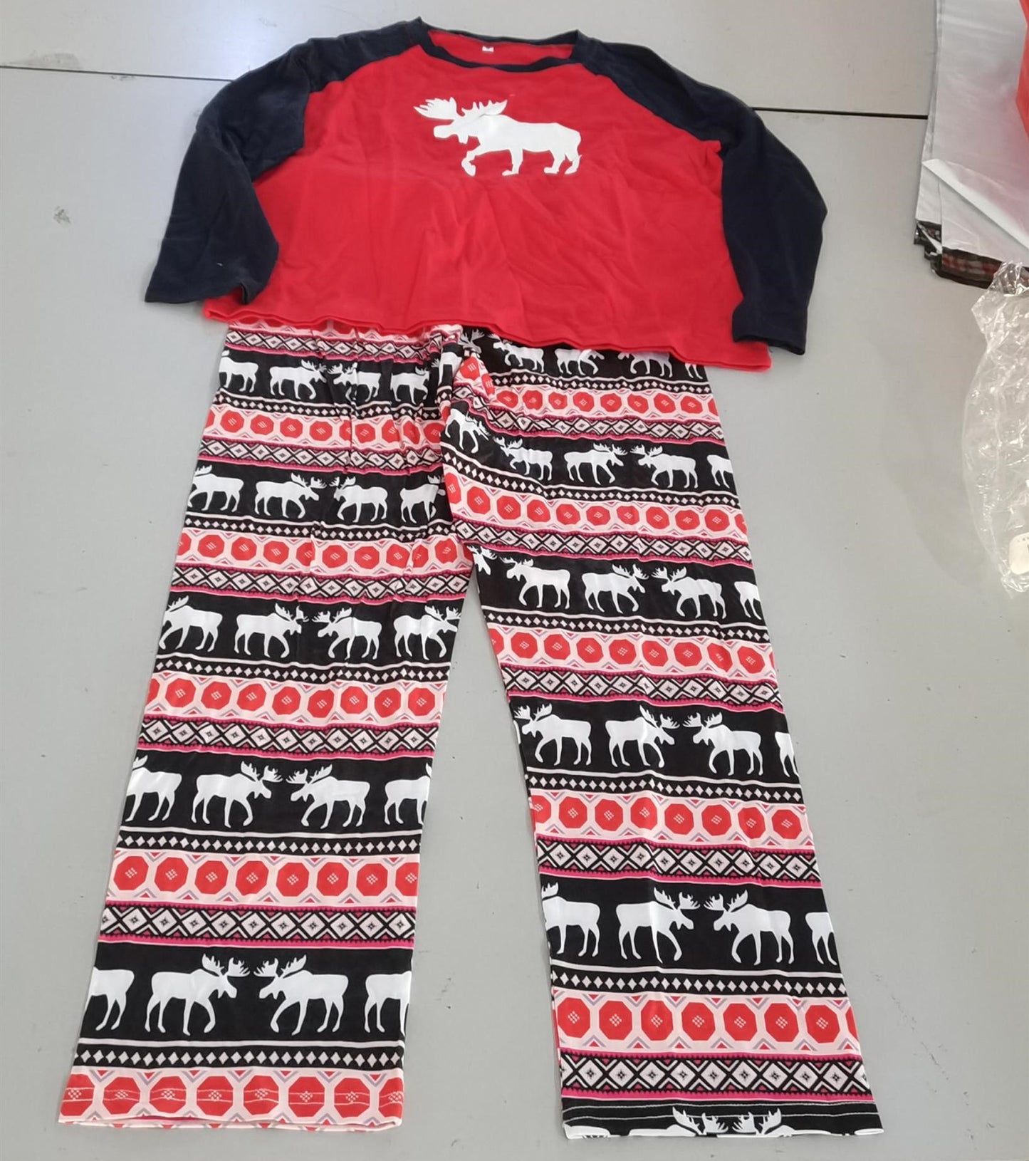 “Matching Family Christmas Pajamas – Festive Moose Print Holiday PJs for Parents, Kids & Baby”