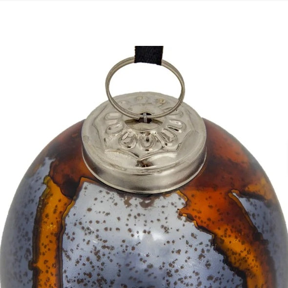 Egg Christmas Ball Ornament 3 X 3 X 4.3 Glass Decorative Hanging Ball Christmas Tree Ornaments For Holiday Party Decorations, Set Of 6