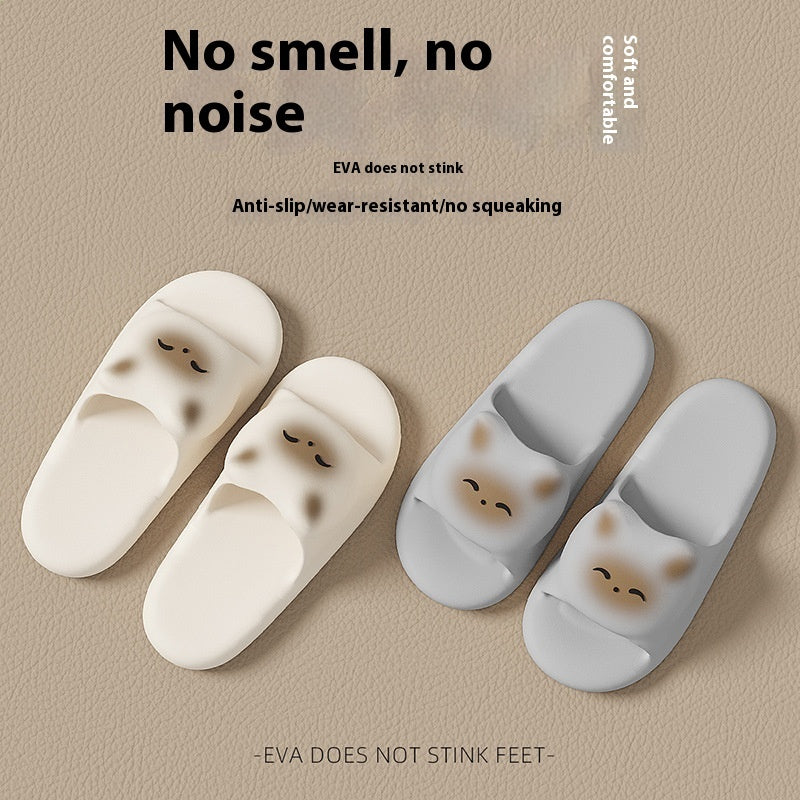 Cartoon Cat Slippers – Non‑Slip Indoor/Outdoor Home Shoes