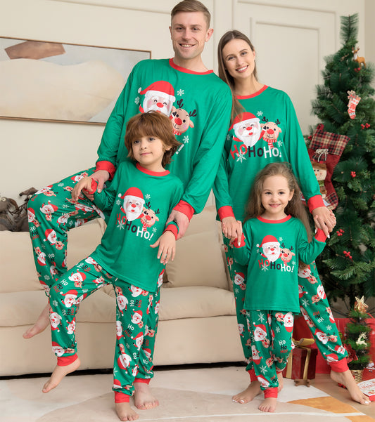 Matching Family Christmas Pajamas – Santa Claus Print Holiday PJs